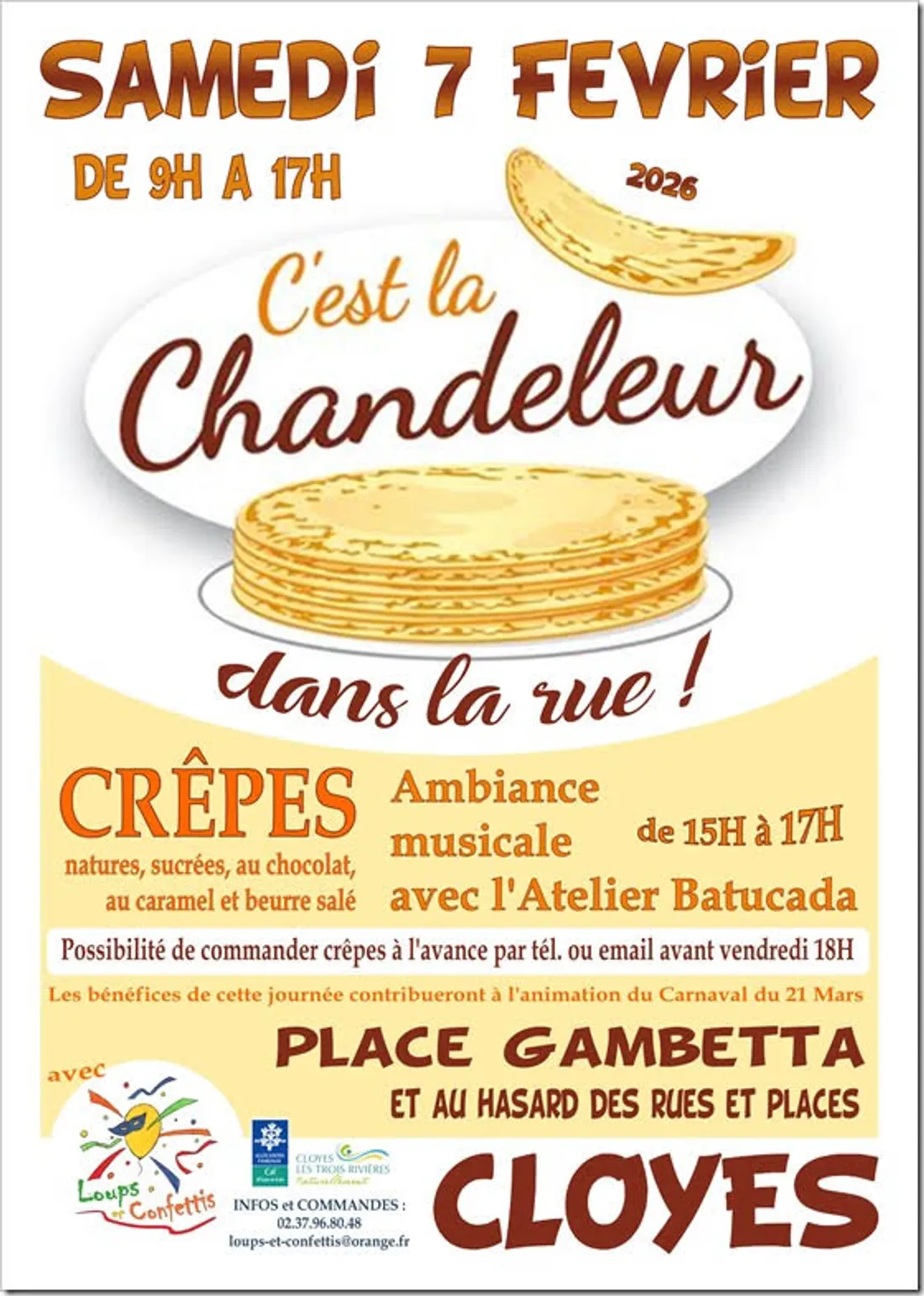 CLOYES-SUR-LE-LOIR - C'est la Chandeleur dans la rue