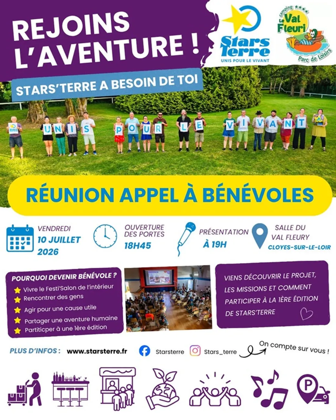 CLOYES-SUR-LE-LOIR - Réunion appel à bénévoles festival Starts'Terre