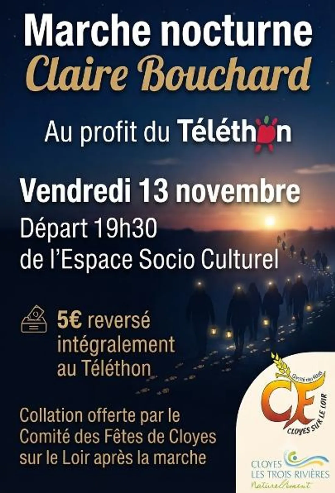 CLOYES-SUR-LE-LOIR - Marche au profit du Téléthon