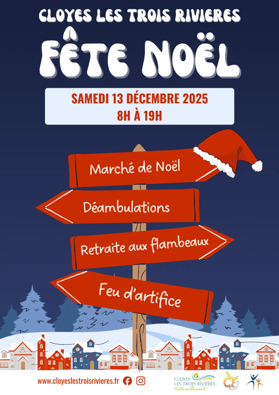 CLOYES-SUR-LE-LOIR - Marché de Noël et Feu d'artifice