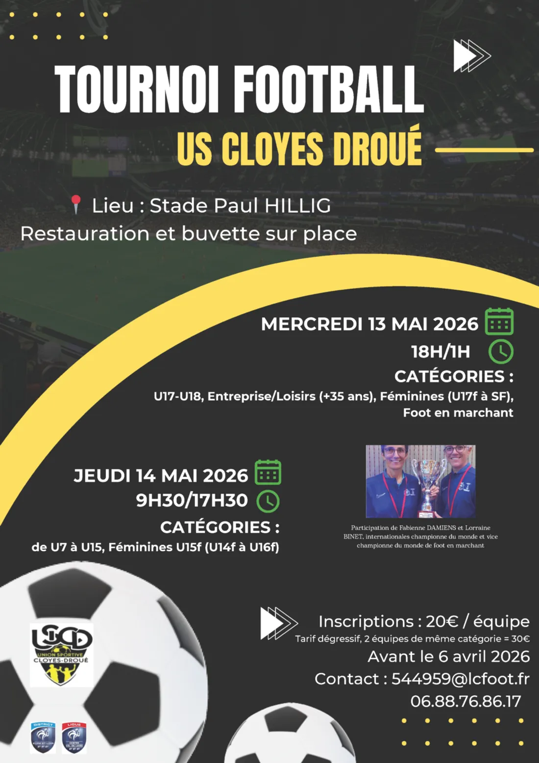 CLOYES-SUR-LE-LOIR - Tournoi de football de l'US Cloyes Droué