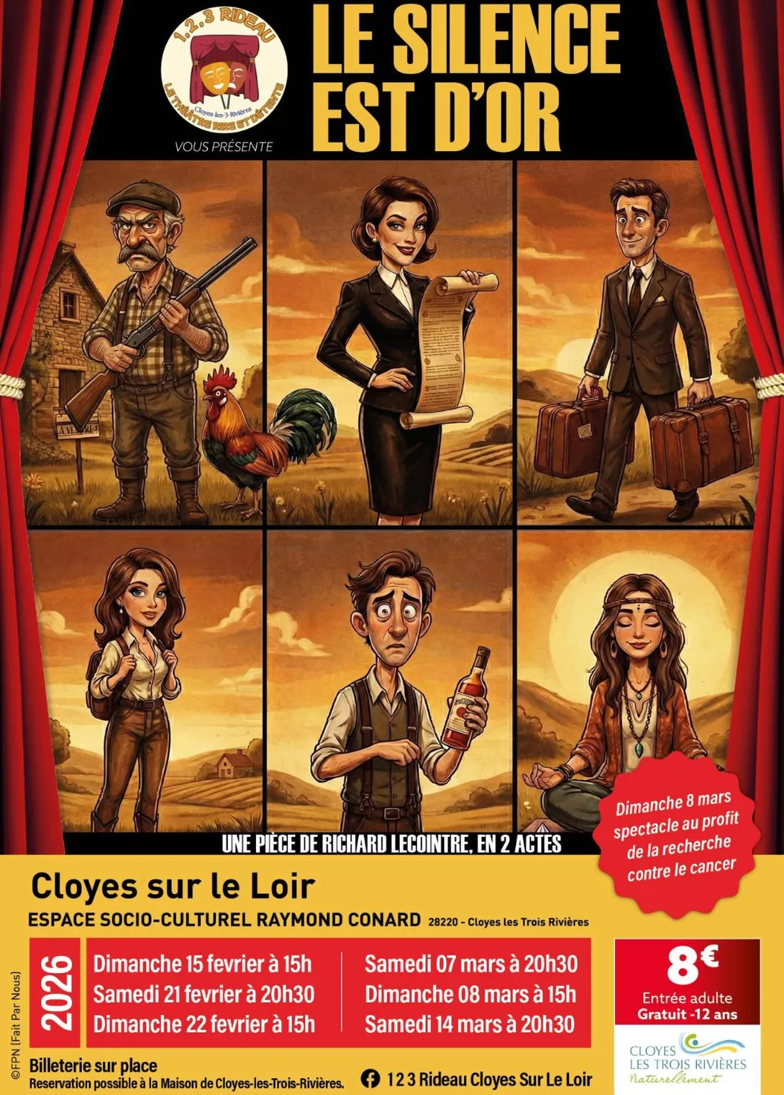 CLOYES-SUR-LE-LOIR - Théâtre : Le silence est d’or