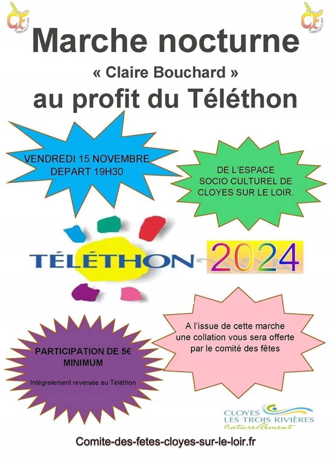 CLOYES-SUR-LE-LOIR - Marche nocturne au profit du Téléthon