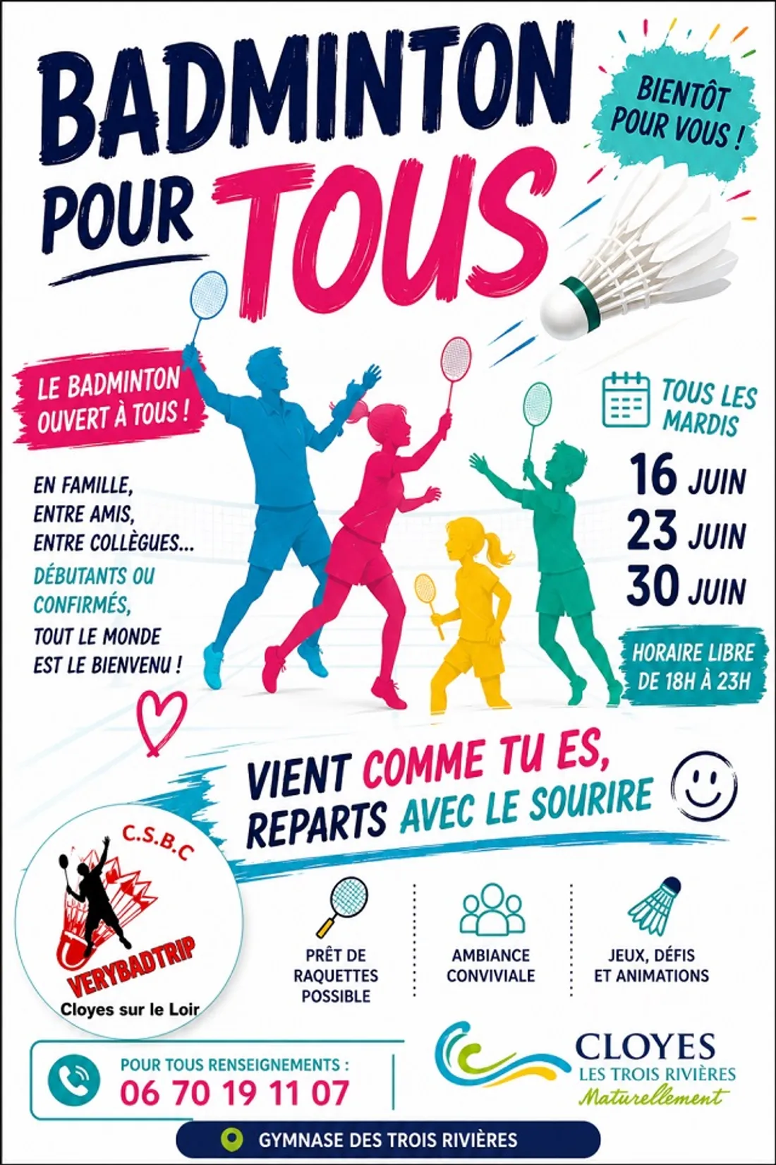 CLOYES-SUR-LE-LOIR - Badminton pour tous