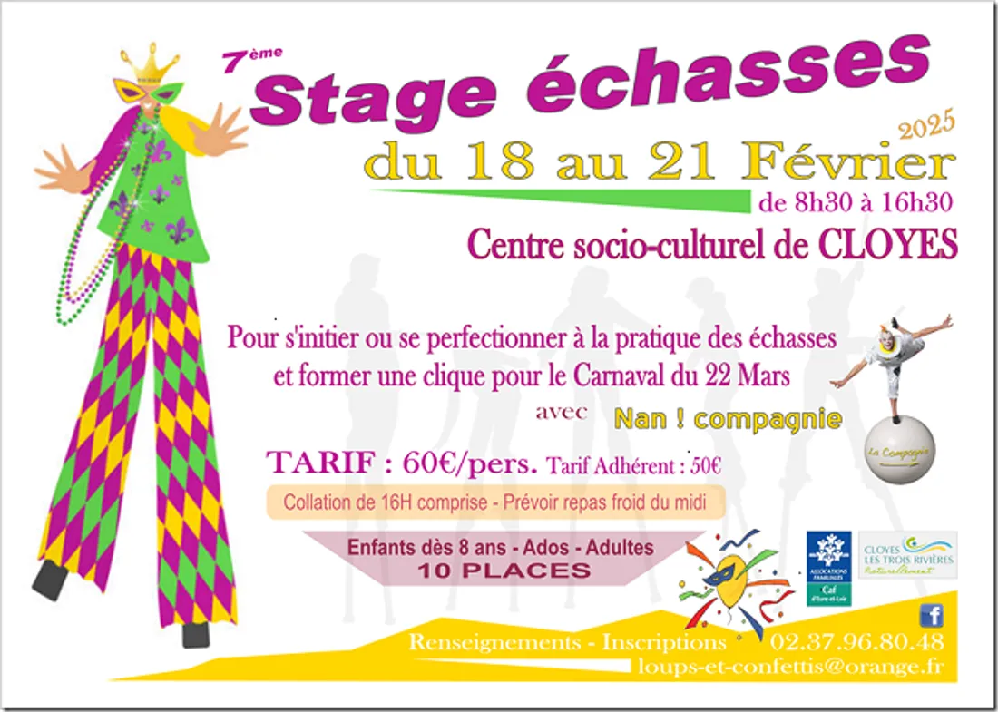CLOYES-SUR-LE-LOIR - Stage échasses