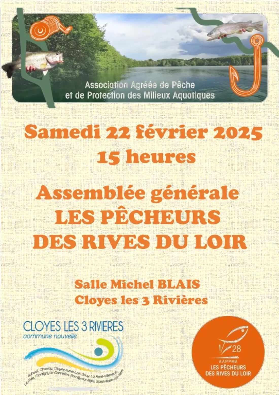 CLOYES-SUR-LE-LOIR - Assemblée générale des Pêcheurs des Rives du Loir