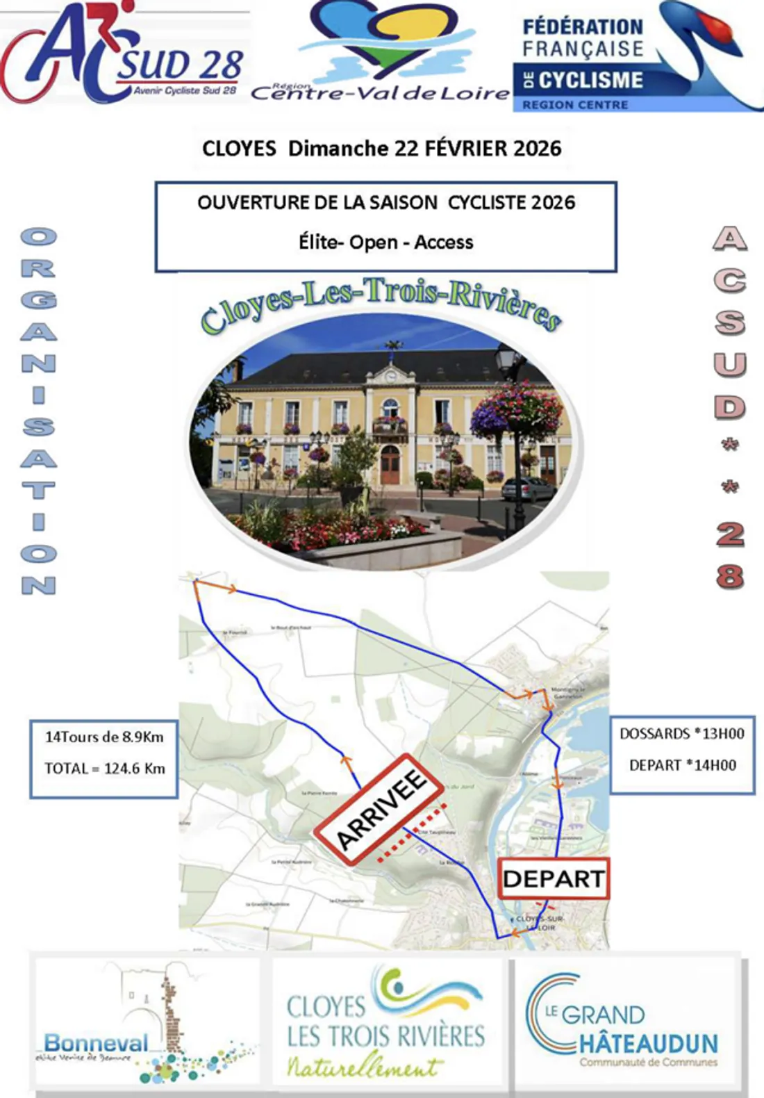 CLOYES-SUR-LE-LOIR - Course cycliste : challenge des Trois Rivières