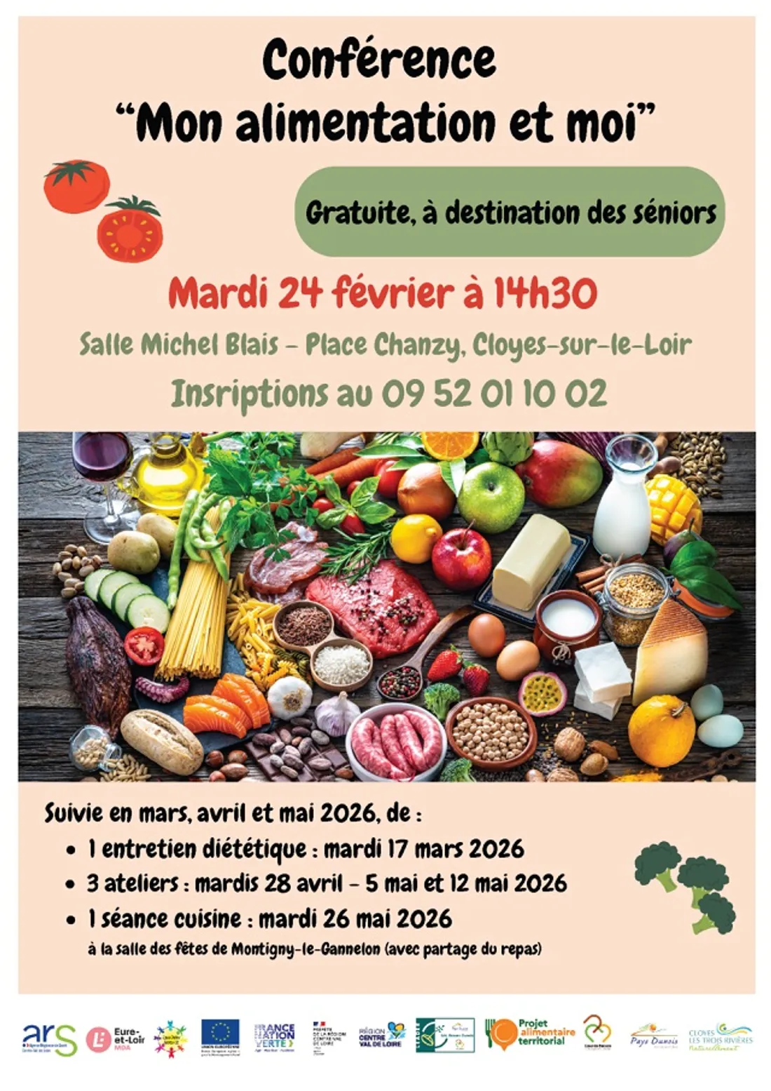 CLOYES-SUR-LE-LOIR - Conférence : Mon alimentation et moi