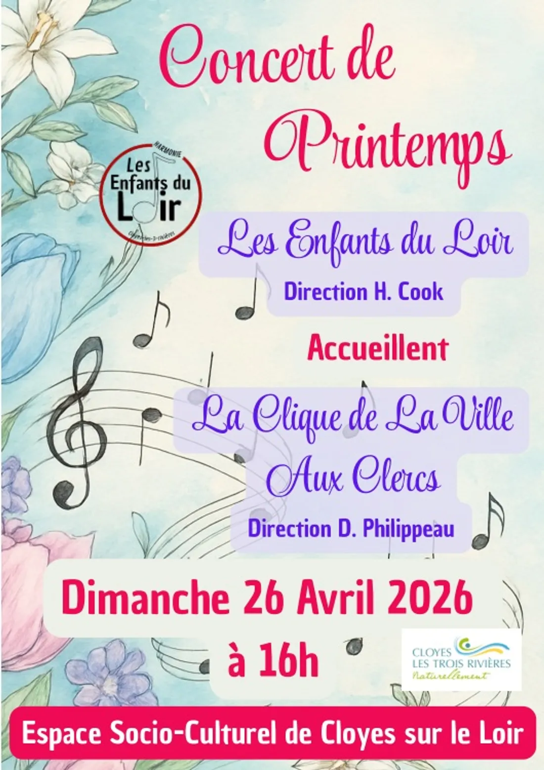 CLOYES-SUR-LE-LOIR - Concert de printemps des Enfants du Loir