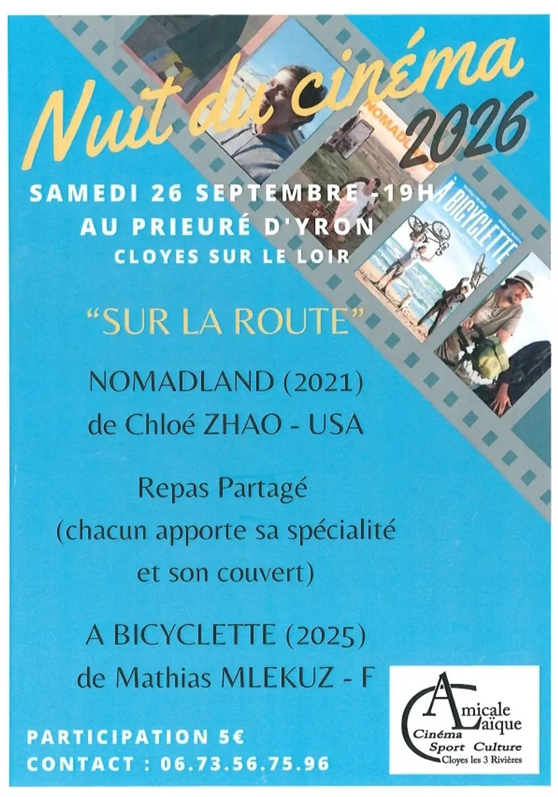 CLOYES-SUR-LE-LOIR - Nuit du cinéma de l'amicale laïque