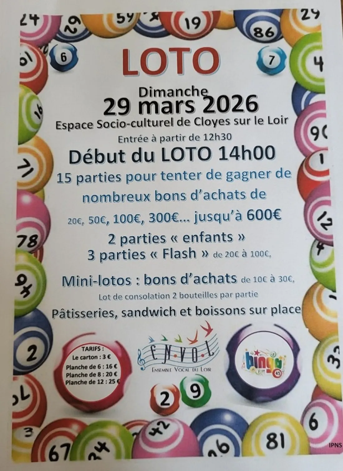 CLOYES-SUR-LE-LOIR - Loto de l'EnVol