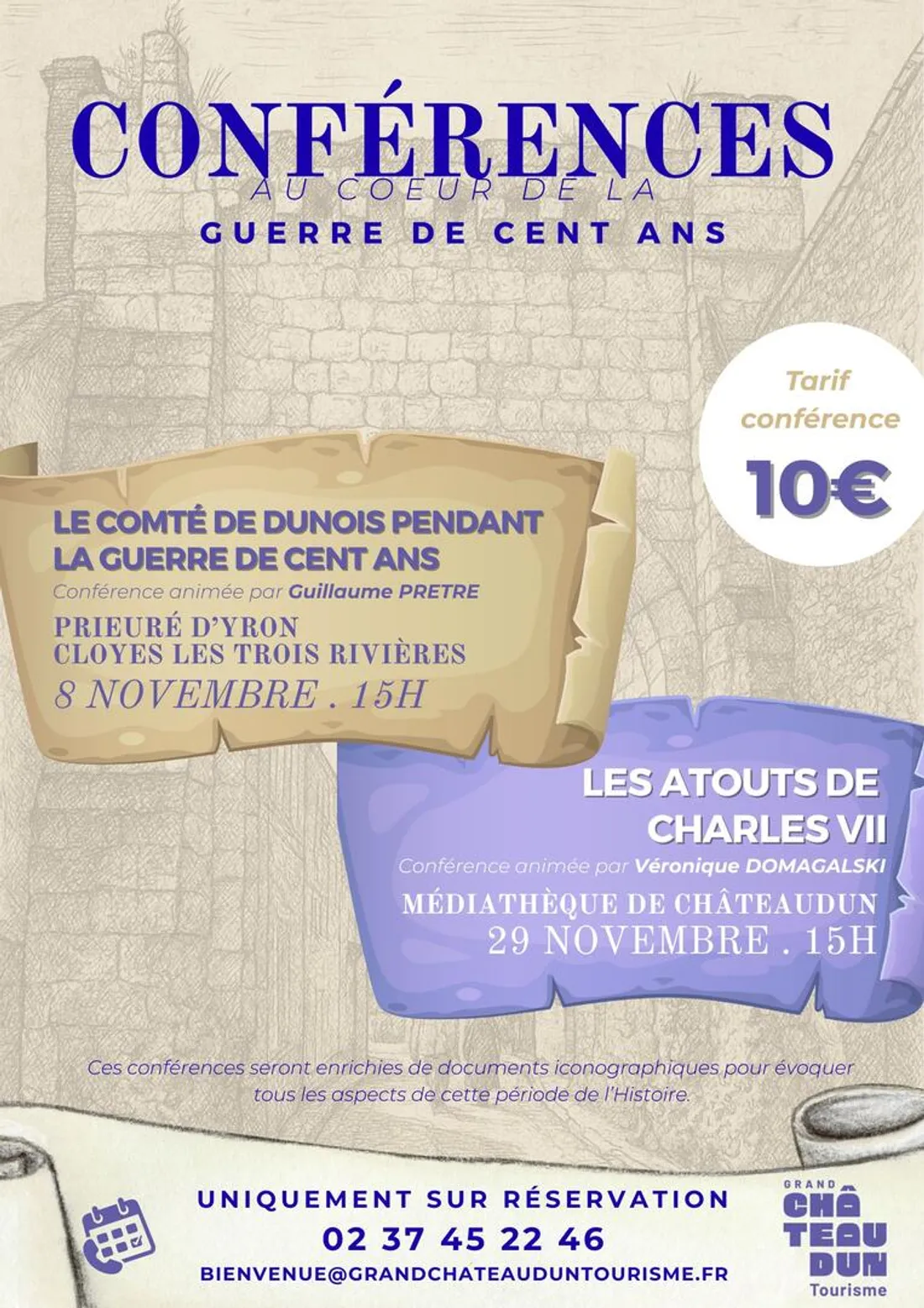CLOYES-SUR-LE-LOIR - Conférence : Le comté de Dunois pendant la Guerre de Cent Ans