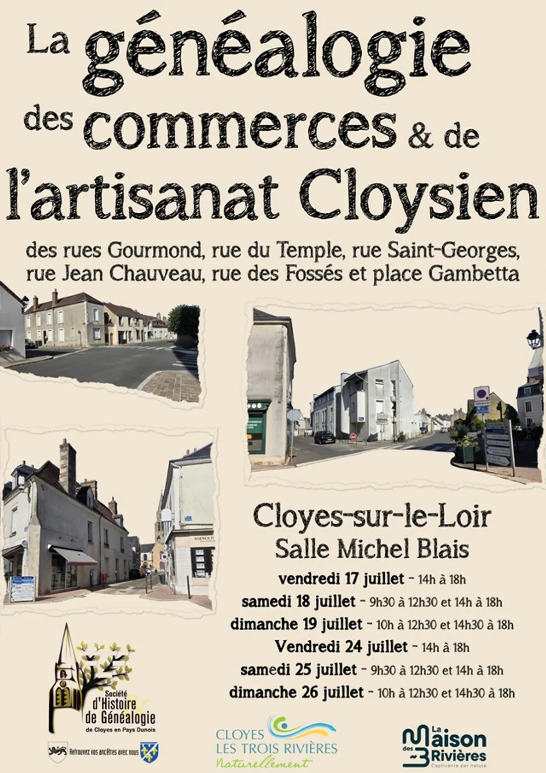 CLOYES-SUR-LE-LOIR - Exposition : La généalogie des commerces et de l'artisanat Cloysien