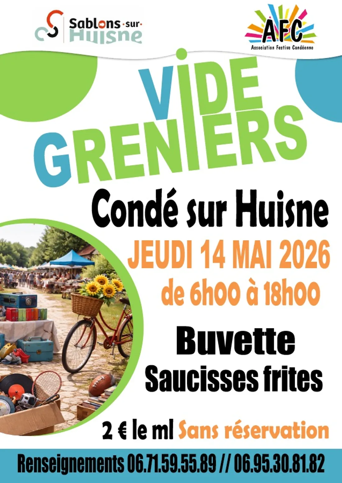 CONDÉ-SUR-HUISNE (61) – Vide-greniers de l'AFC