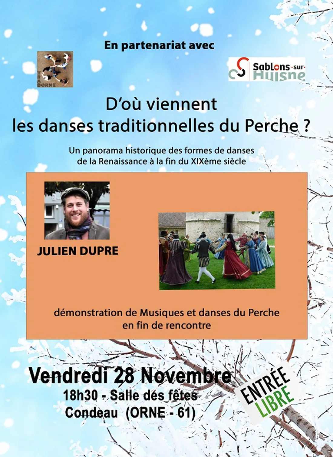 CONDEAU (61) - Conférence : D'où viennent les danses traditionnelles du Perche ?