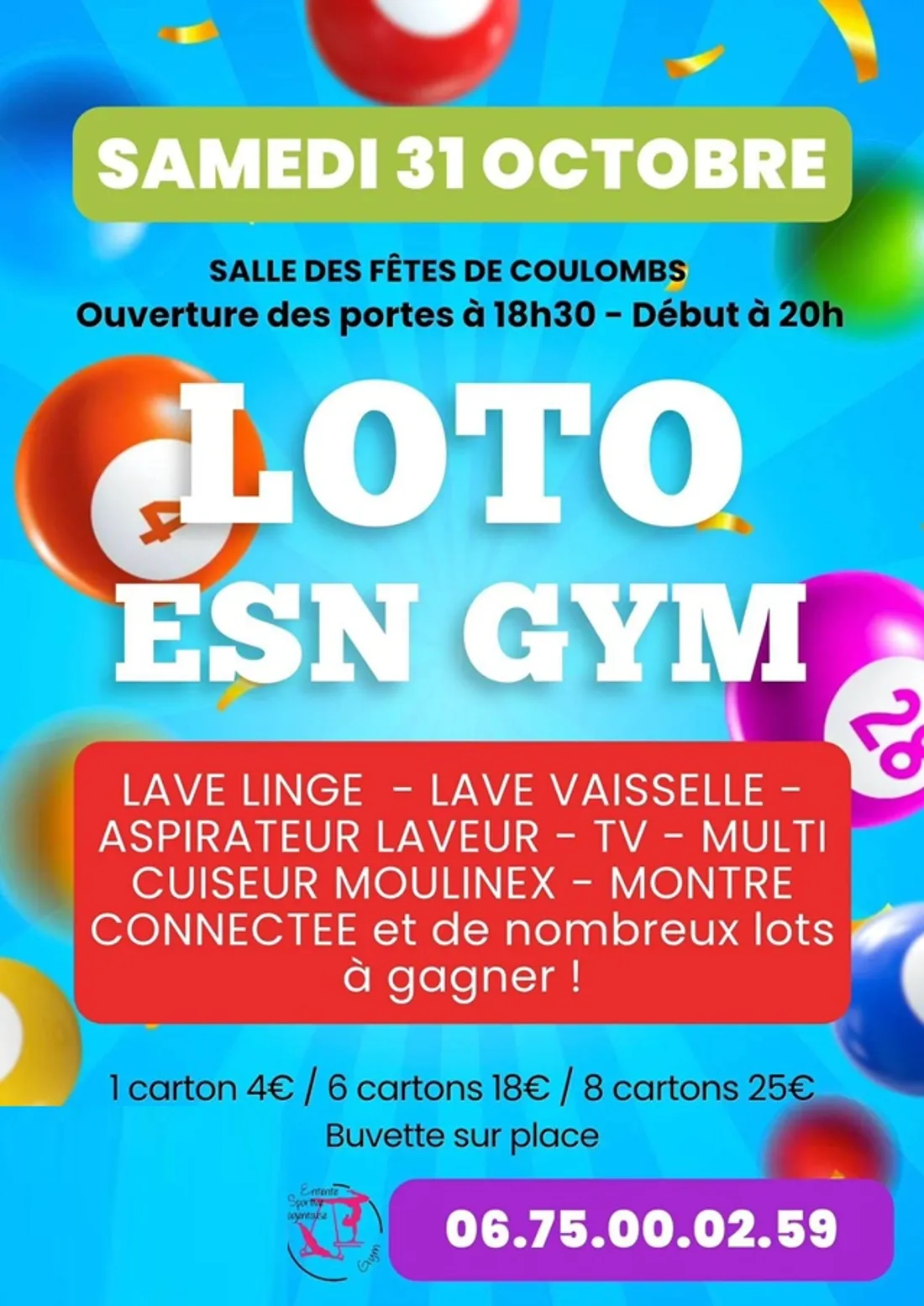 COULOMBS - loto de l'ENS Gym