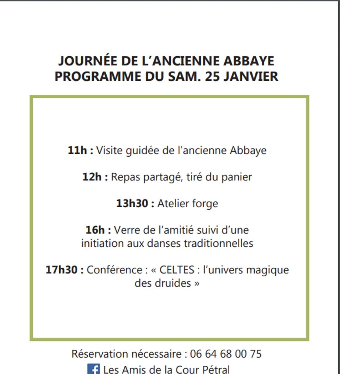 BOISSY-LES-PERCHE - Journée de l'Ancienne Abbaye de la Cour Pétral