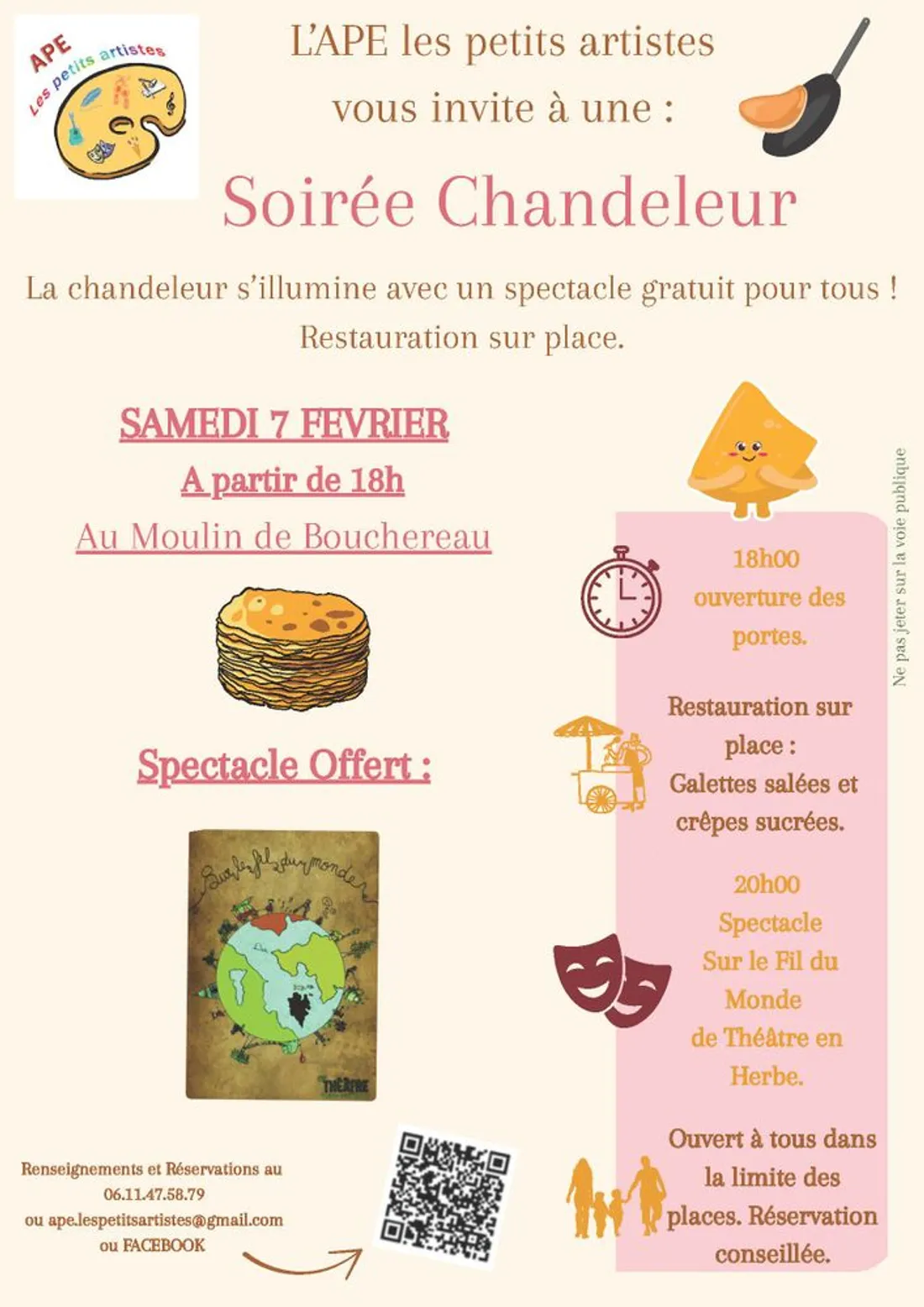 COURTALAIN - Soirée chandeleur de l'APE Les Petits Artistes