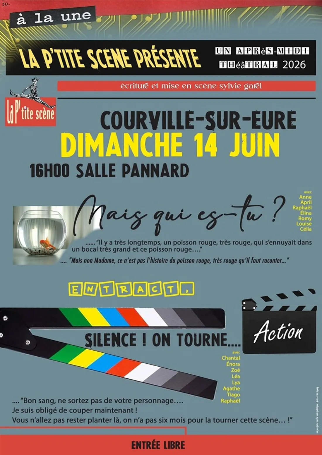 COURVILLE-SUR-EURE - Théâtre : Mais qui es-tu ? / Silence on tourne...