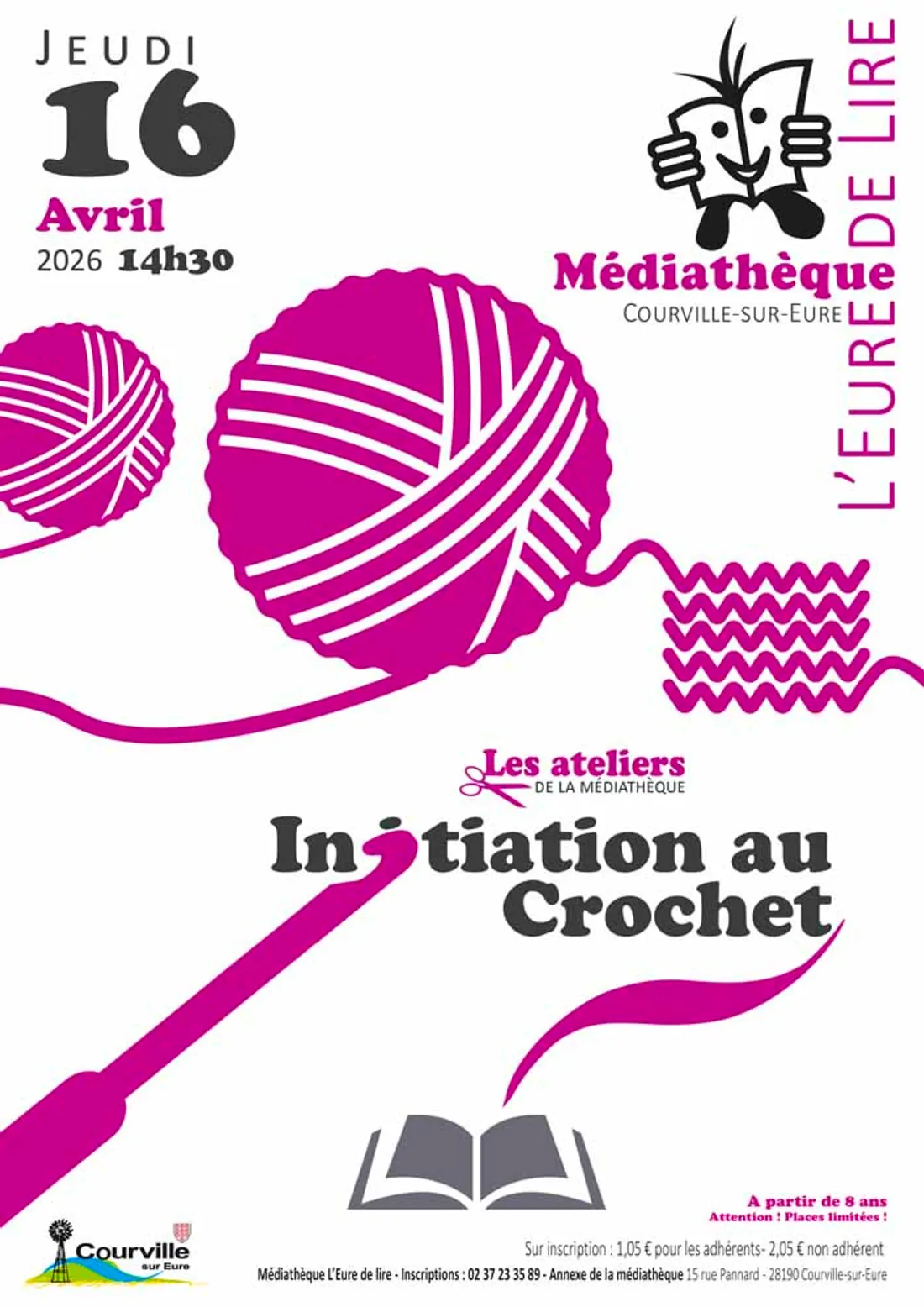 COURVILLE-SUR-EURE - Atelier : Initiation au crochet