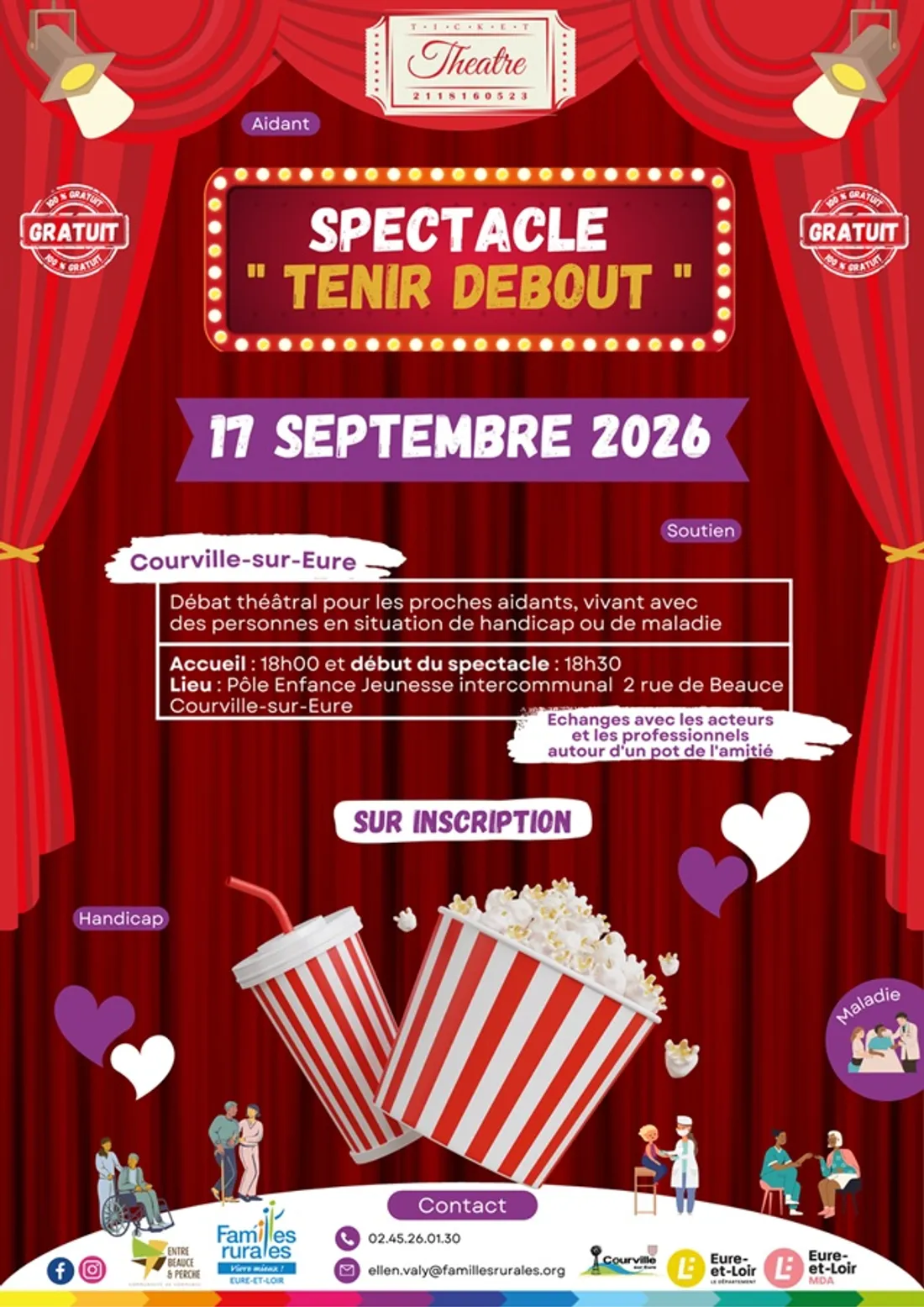 COURVILLE-SUR-EURE - Spectacle : Tenir debout