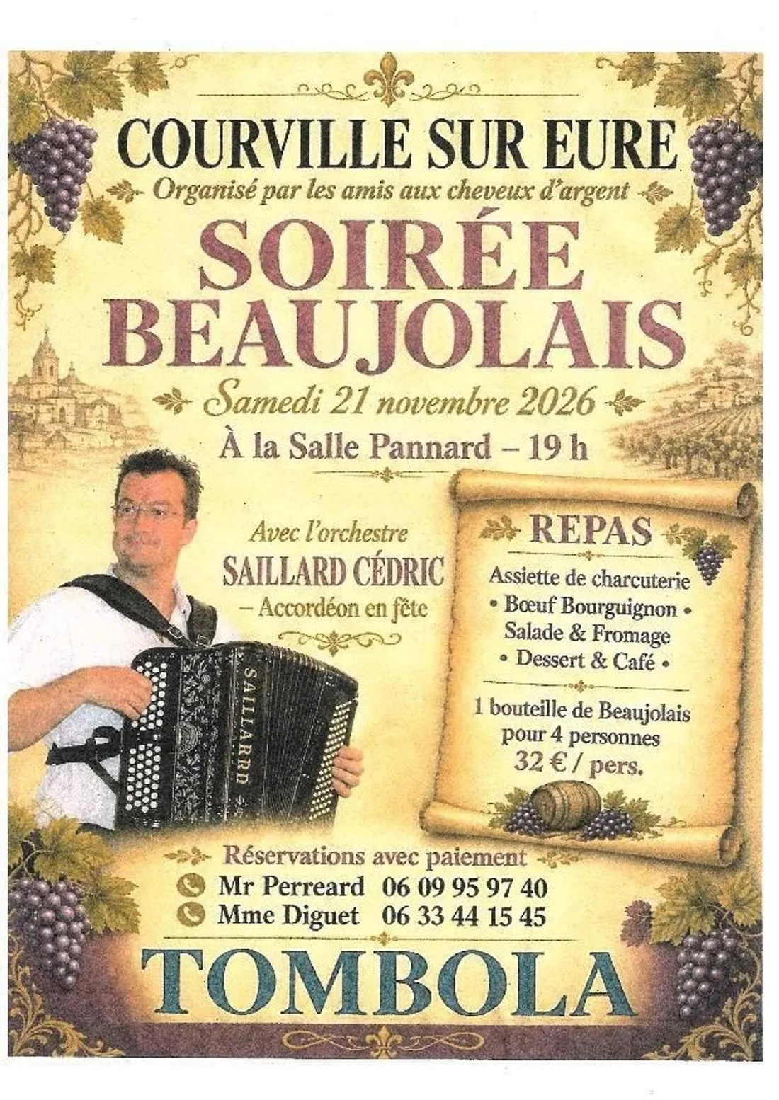 COURVILLE-SUR-EURE - Soirée Beaujolais avec Cédric Saillard