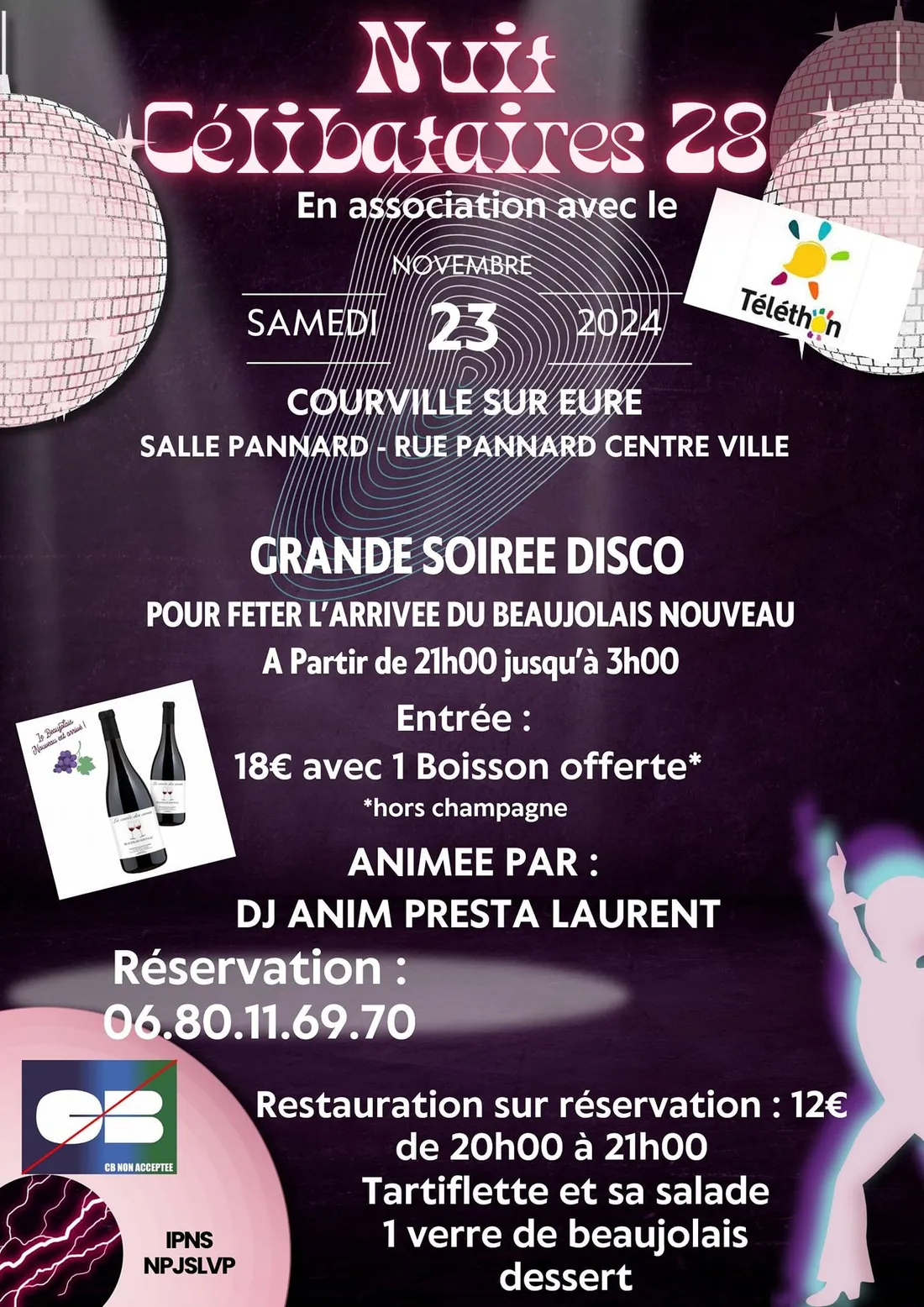COURVILLE-SUR-EURE – Grande soirée disco Beaujolais