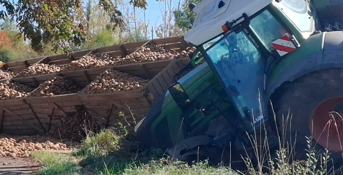 accident tracteur courville