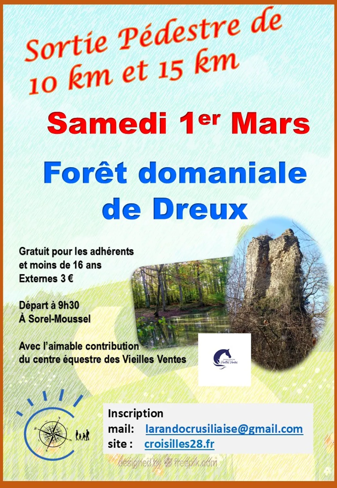 SOREL-MOUSSEL - Sortie pédestre en forêt domaniale de Dreux