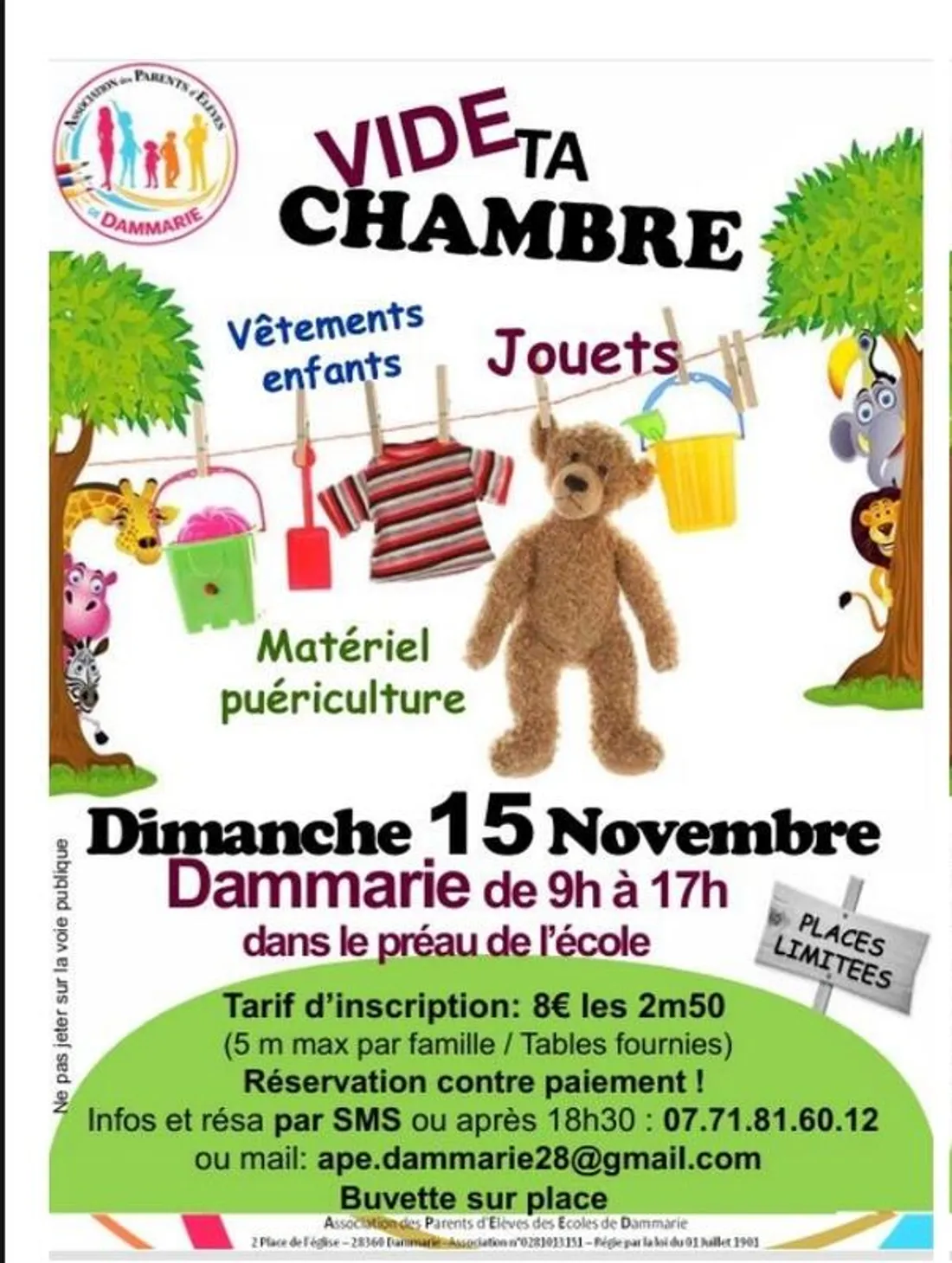 DAMMARIE - Vide ta chambre de l'APE