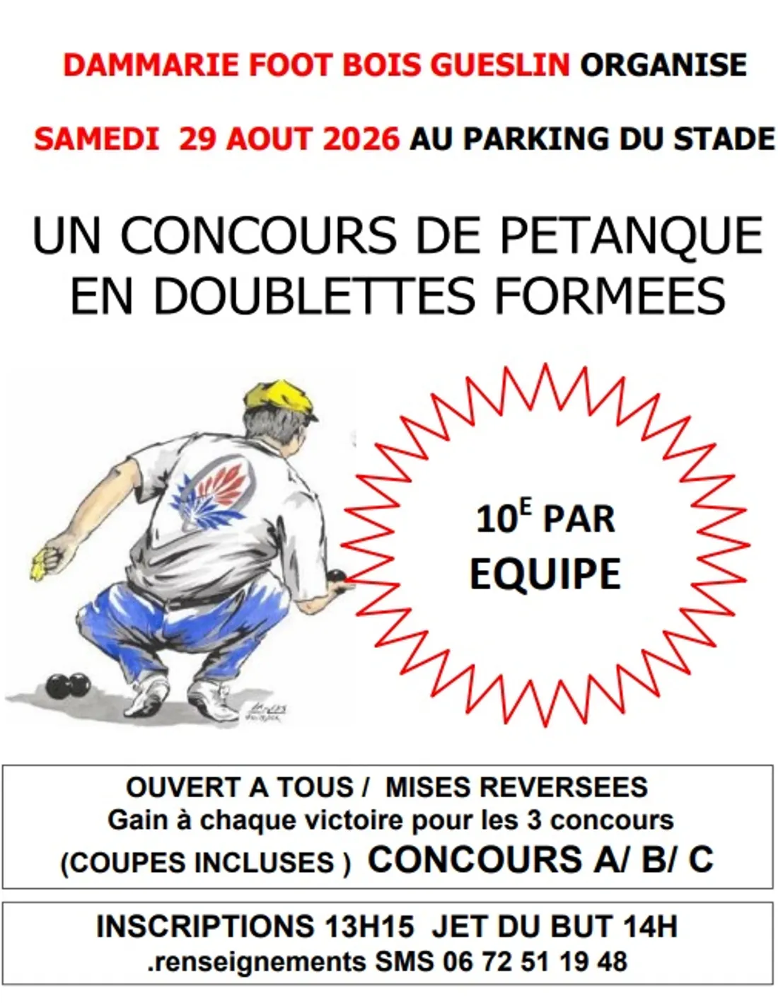 DAMMARIE - Concours de pétanque