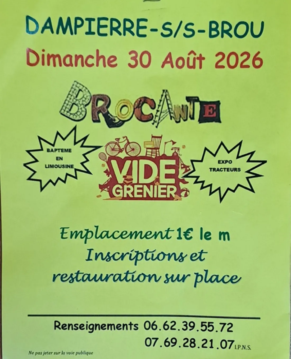 DAMPIERRE-SOUS-BROU - Brocante, vide-greniers de l’Éveil Dampierrois
