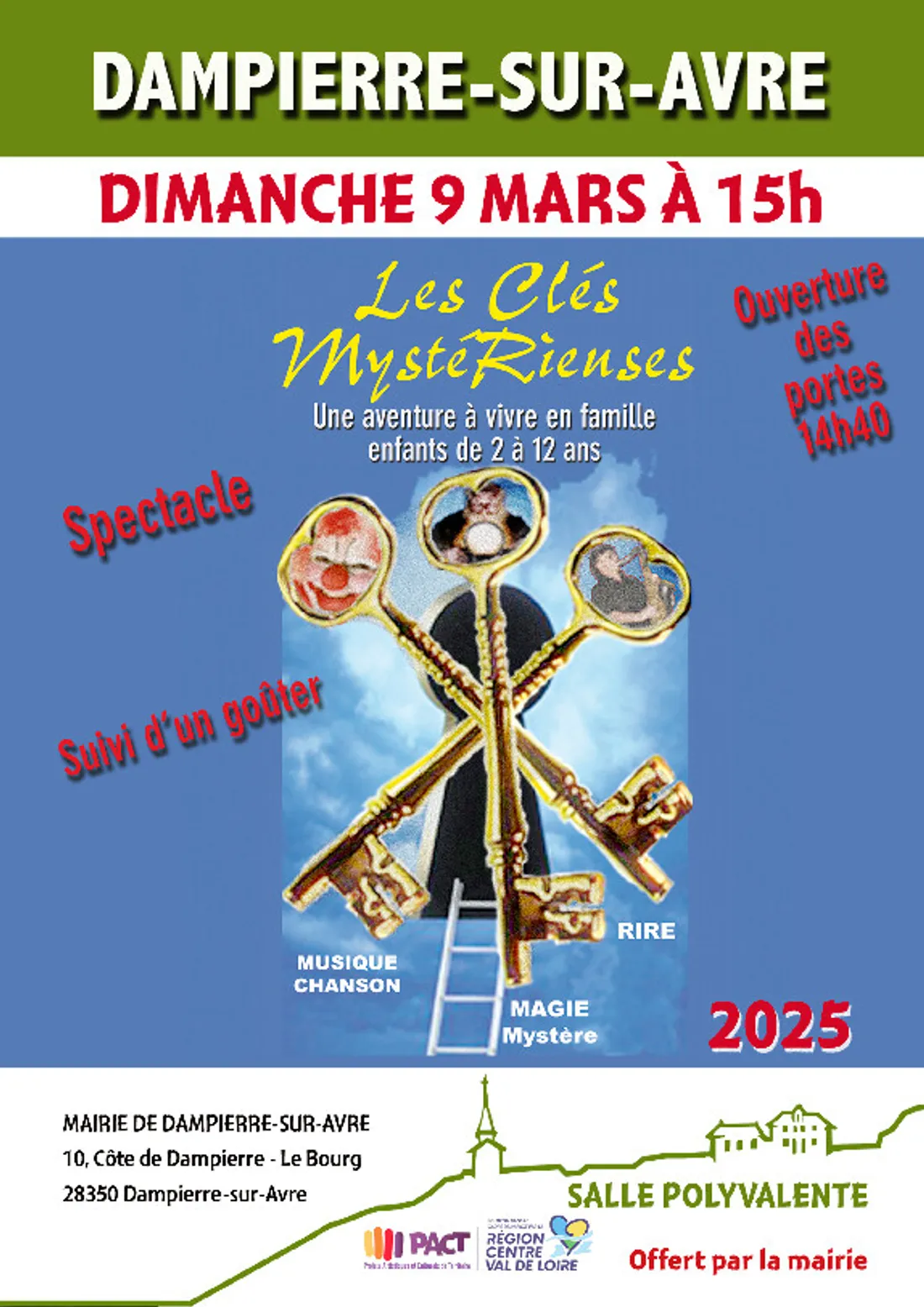 DAMPIERRE-SUR-AVRE - Spectacle jeune public : Les clés mystérieuses