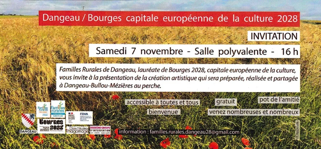 DANGEAU - Réunion : Dangeau / Bourges capitale européenne de la culture 2028