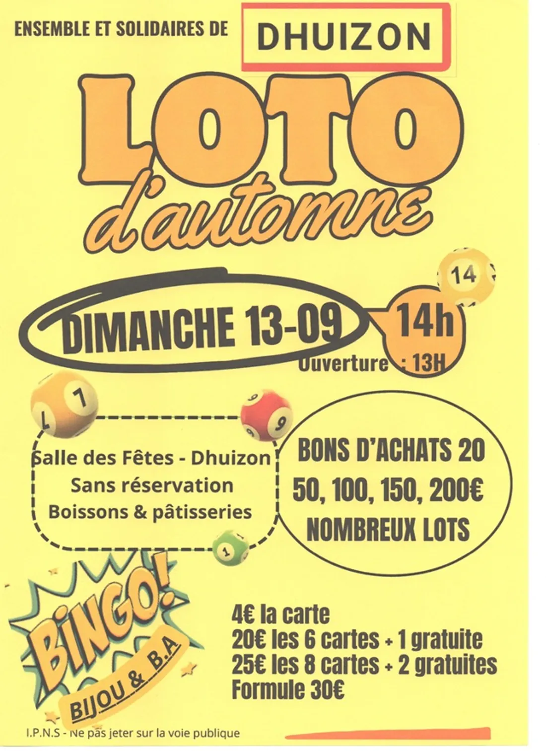 DHUIZON (41) - Loto d'automne
