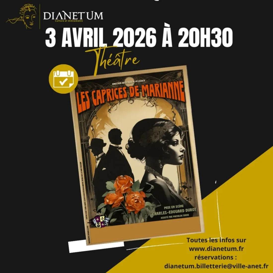 ANET - Saison culturelle : Les caprices de Marianne