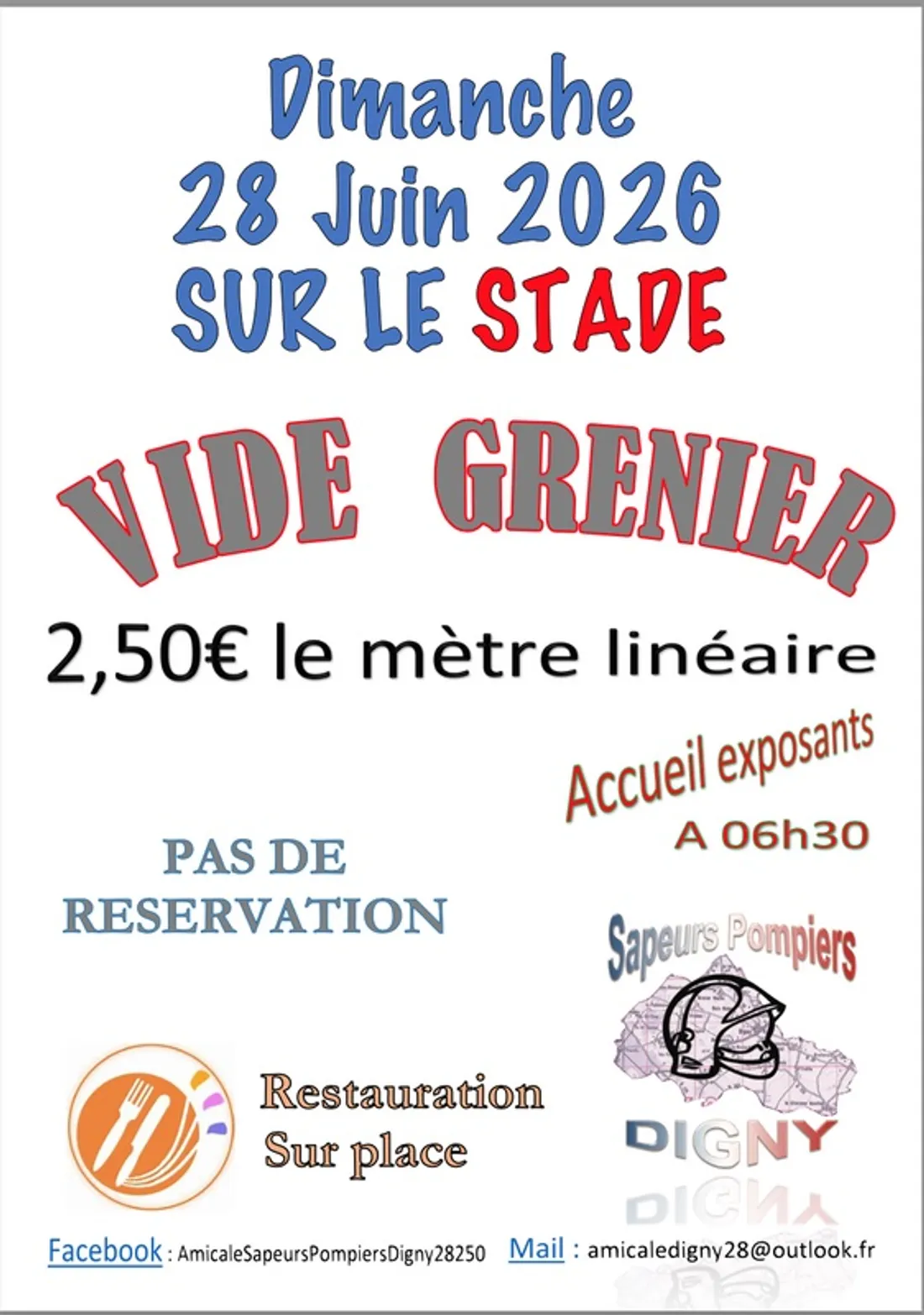 DIGNY - Vide-greniers des Sapeurs-Pompiers