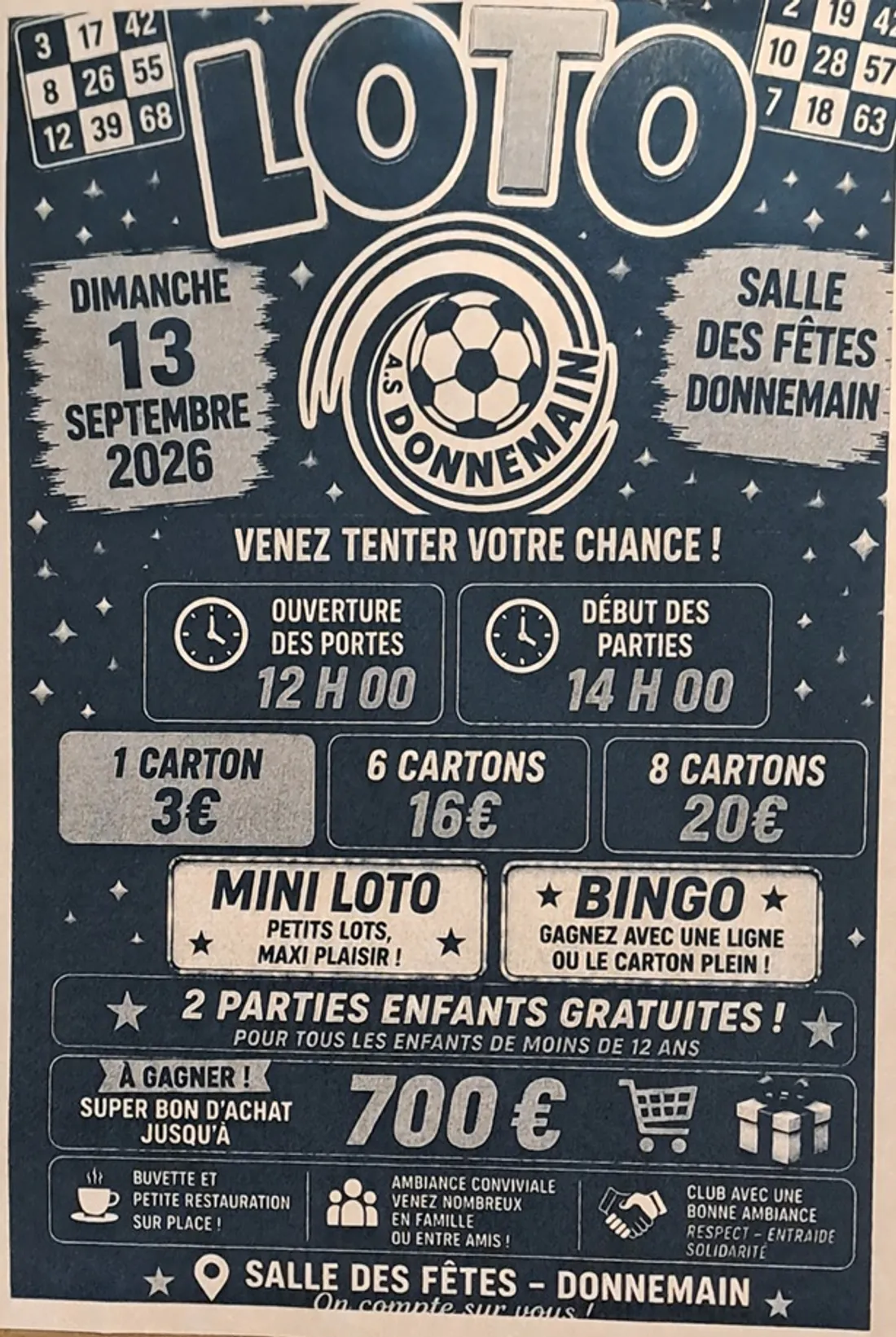 DONNEMAIN - Loto de l'AS Donnemain