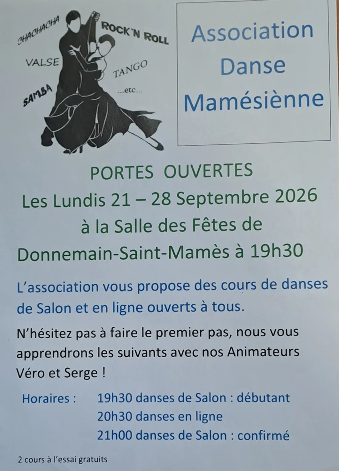 DONNEMAIN - Portes ouvertes de la Danse Mamésienne