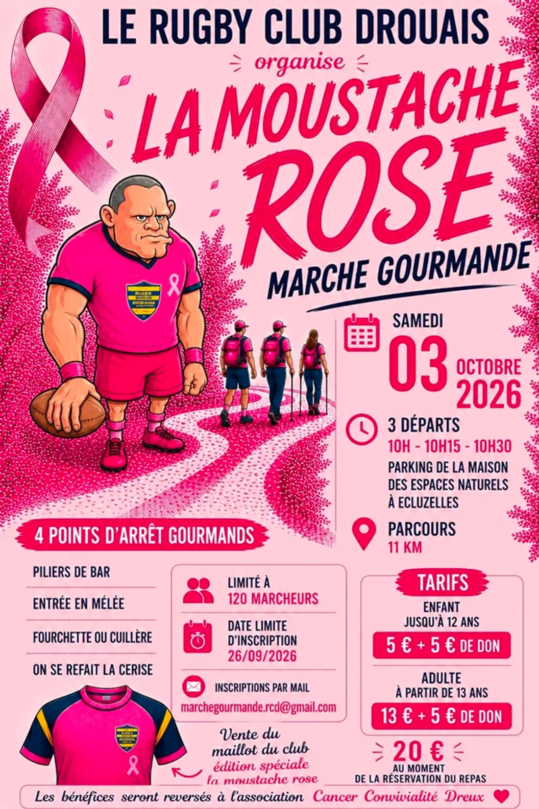 ÉCLUZELLES - Marche gourmande : La moustache rose