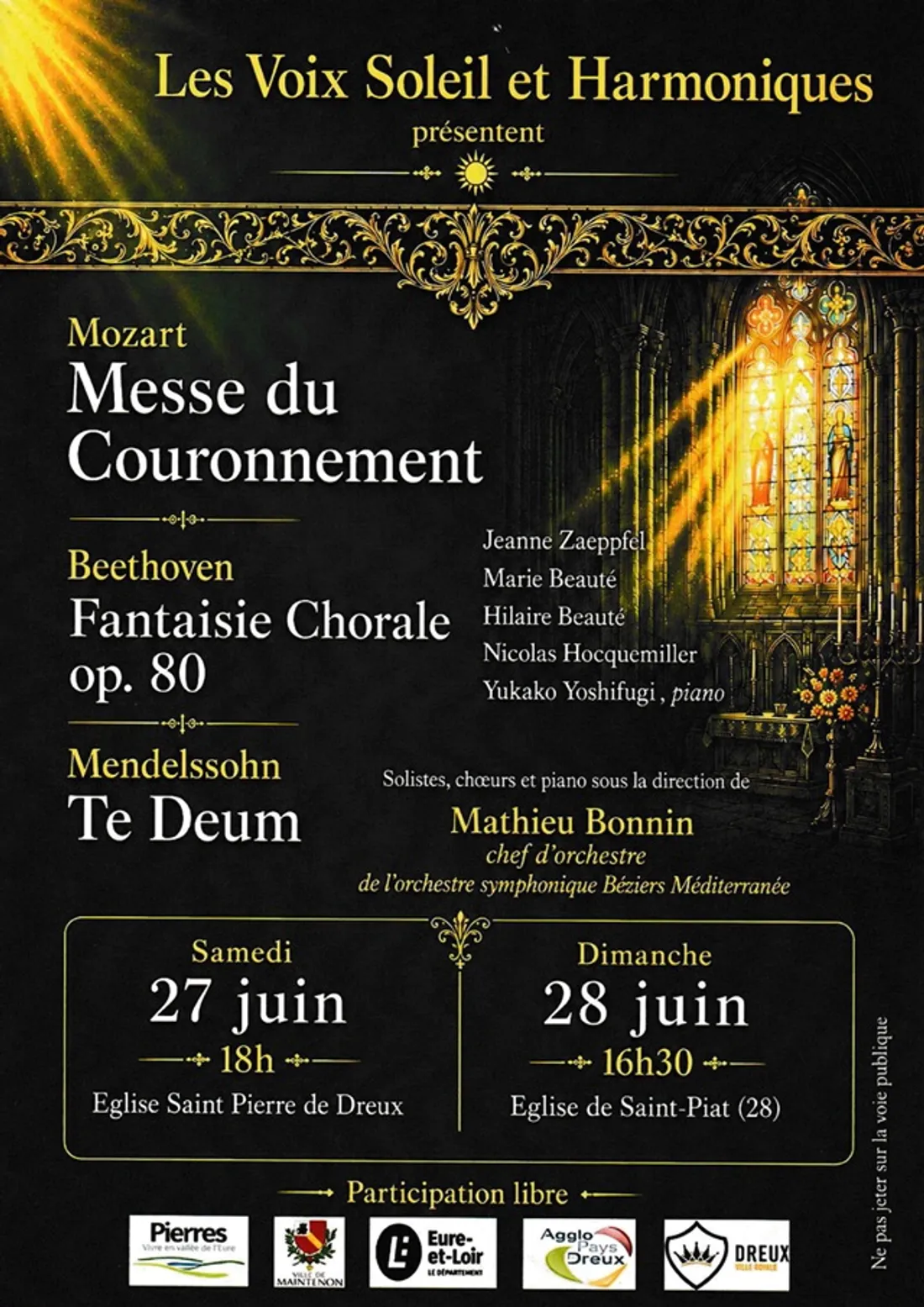 DREUX - Concert : Les Voix Soleil et Harmoniques