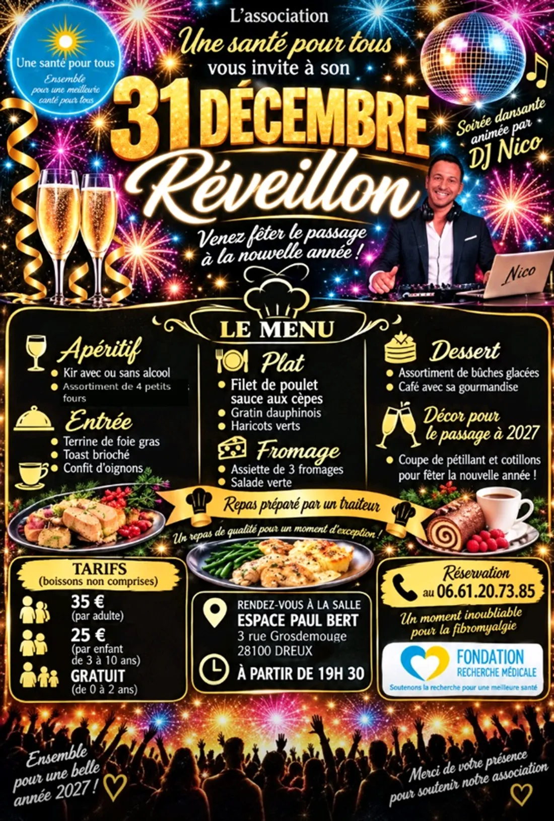 DREUX - Réveillon de l'association Une santé pour tous