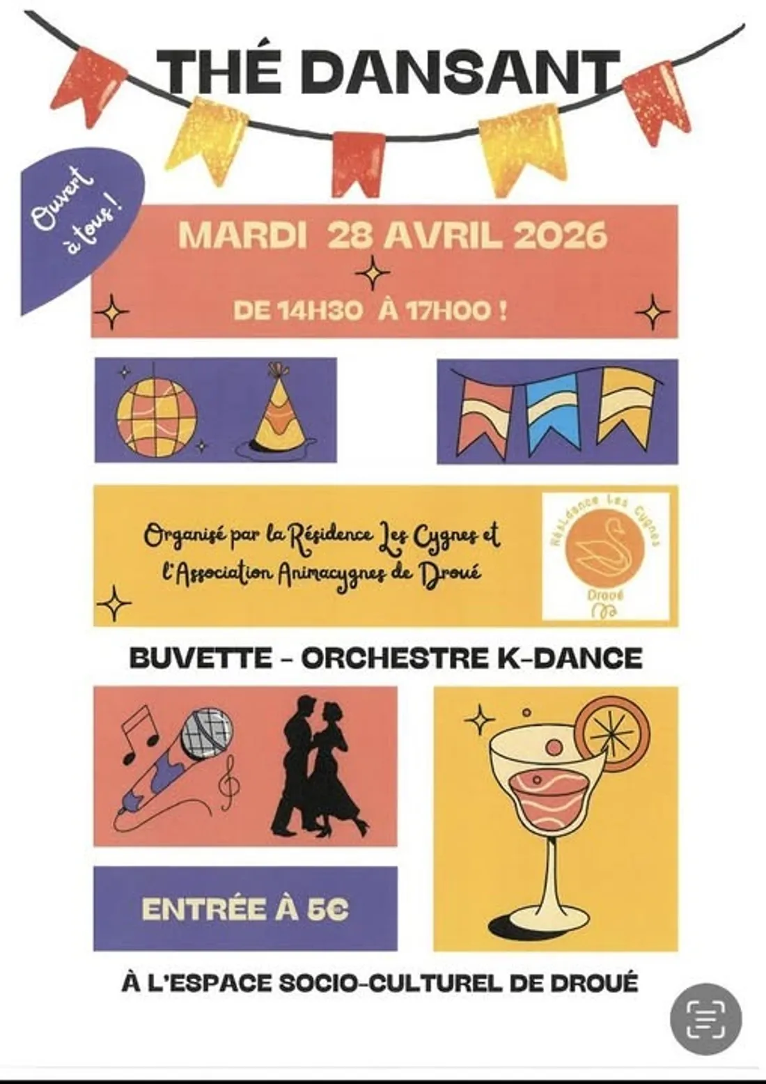 DROUÉ (41) - Thé dansant avec l'orchestre K-Dance