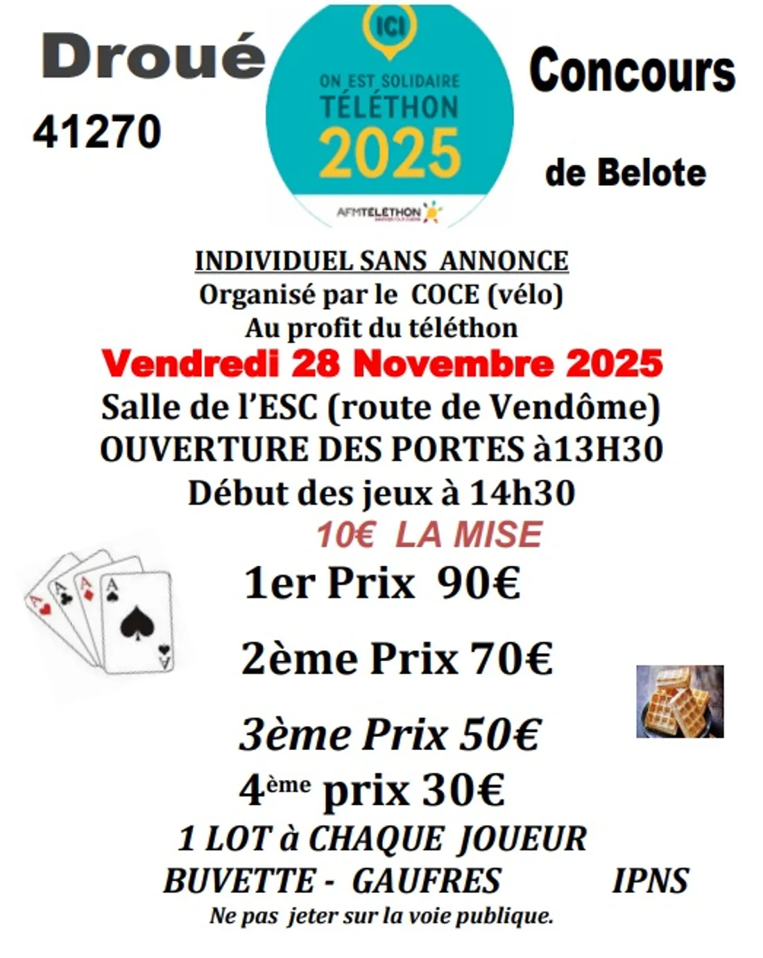 DROUÉ (41) - Concours de belote