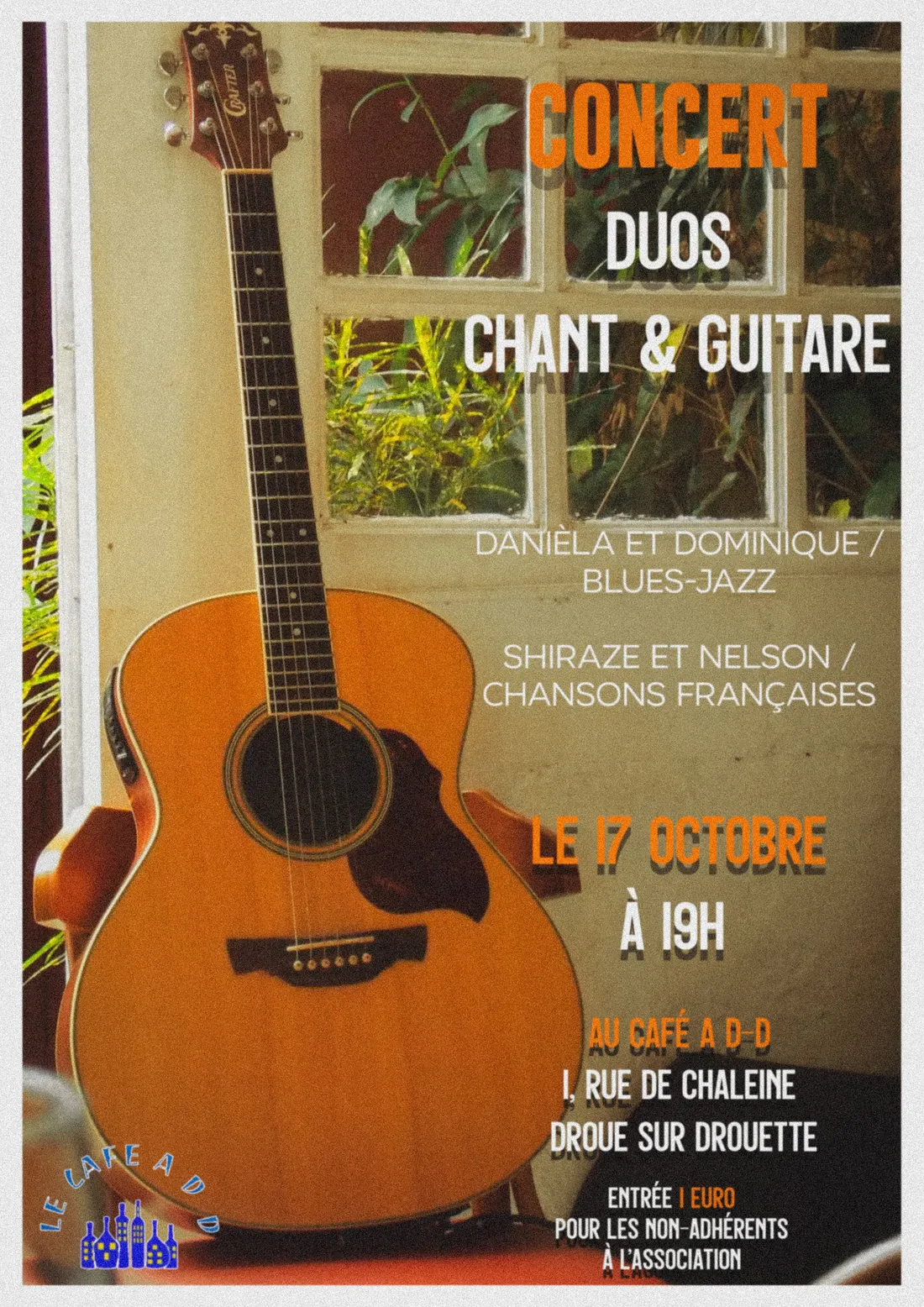 DROUE-SUR-DROUETTE - Concert : Duos chant & guitare