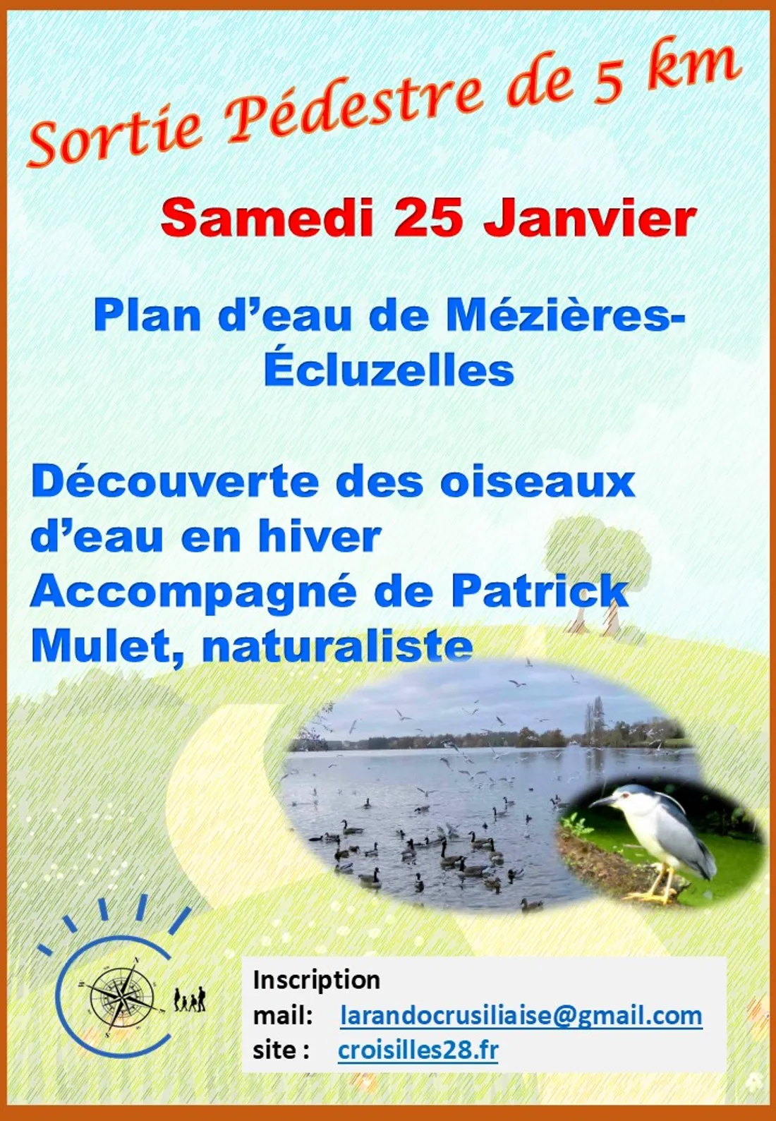 ÉCLUZELLES - Sortie pédestre au plan d'eau