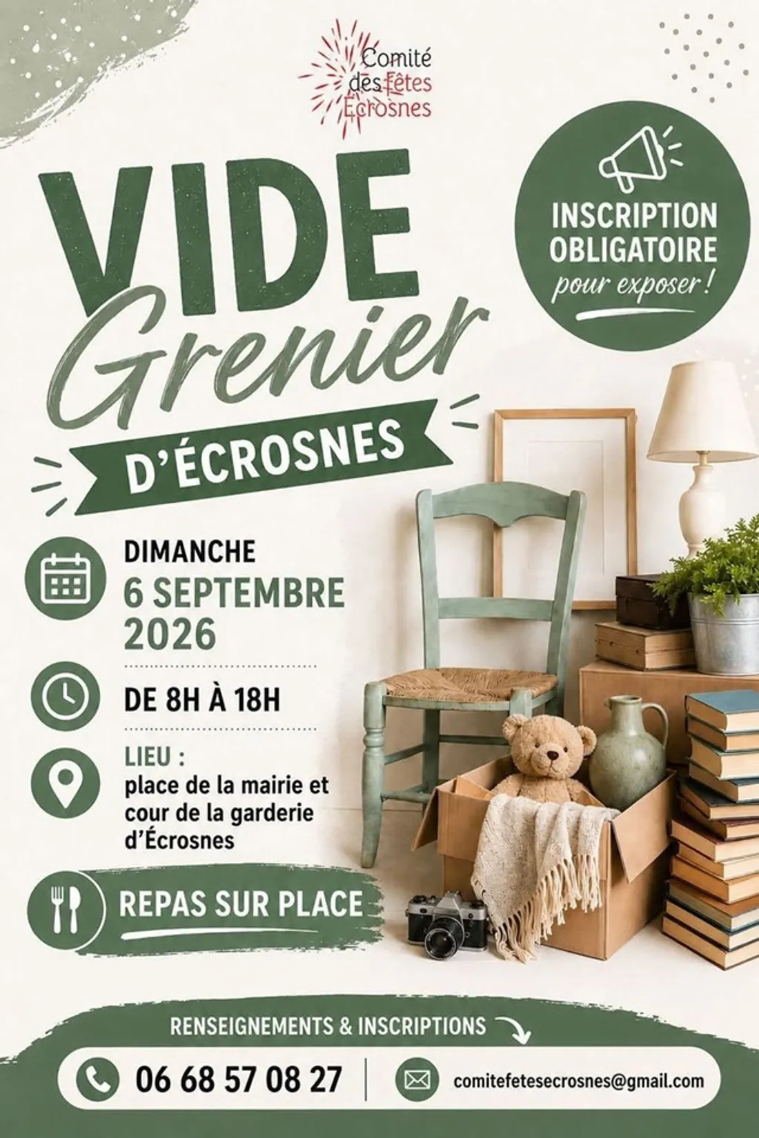 ÉCROSNES - Vide-greniers du comité des fêtes