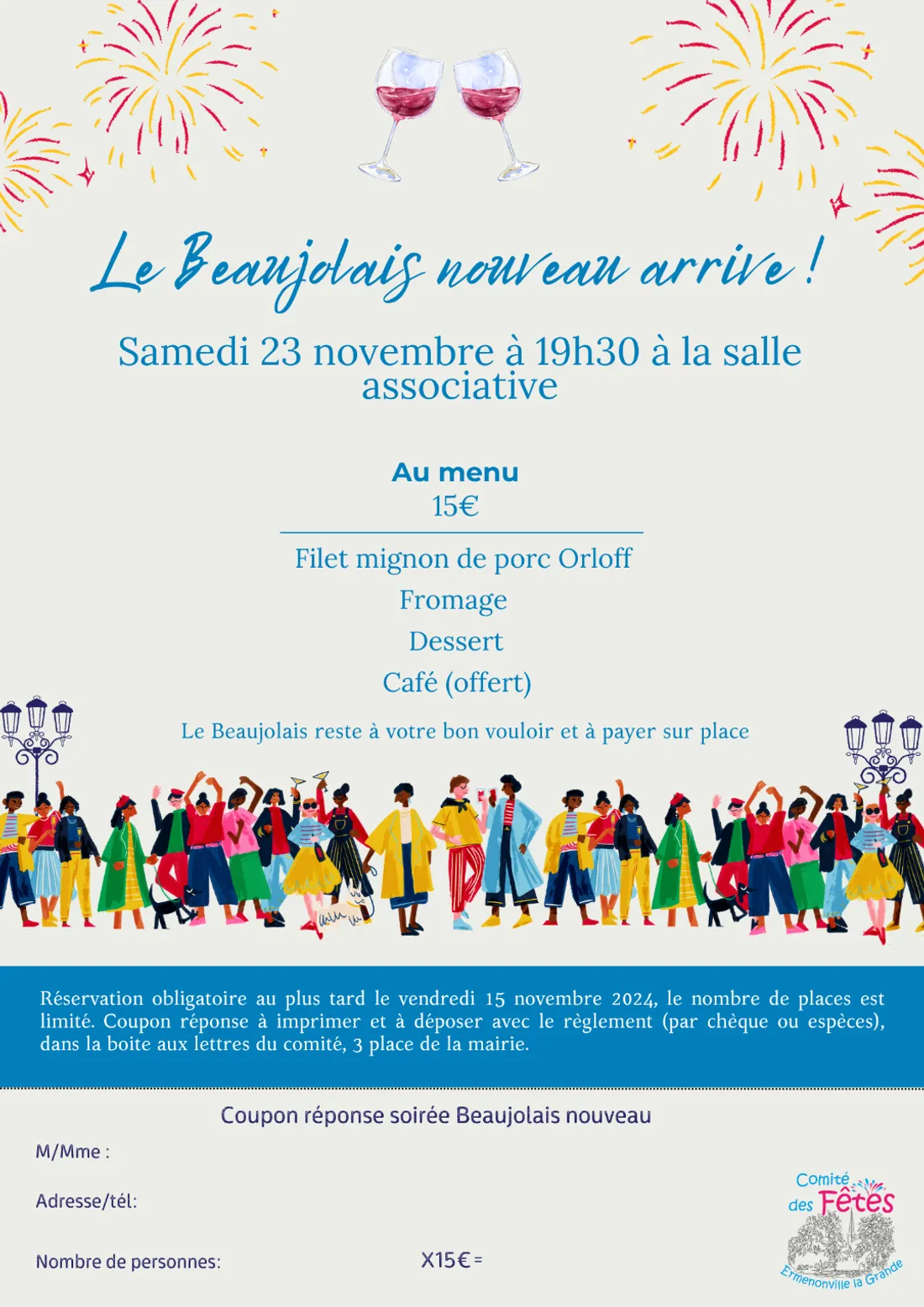 ERMENONVILLE-LA-GRANDE - Soirée Beaujolais du comité des fêtes