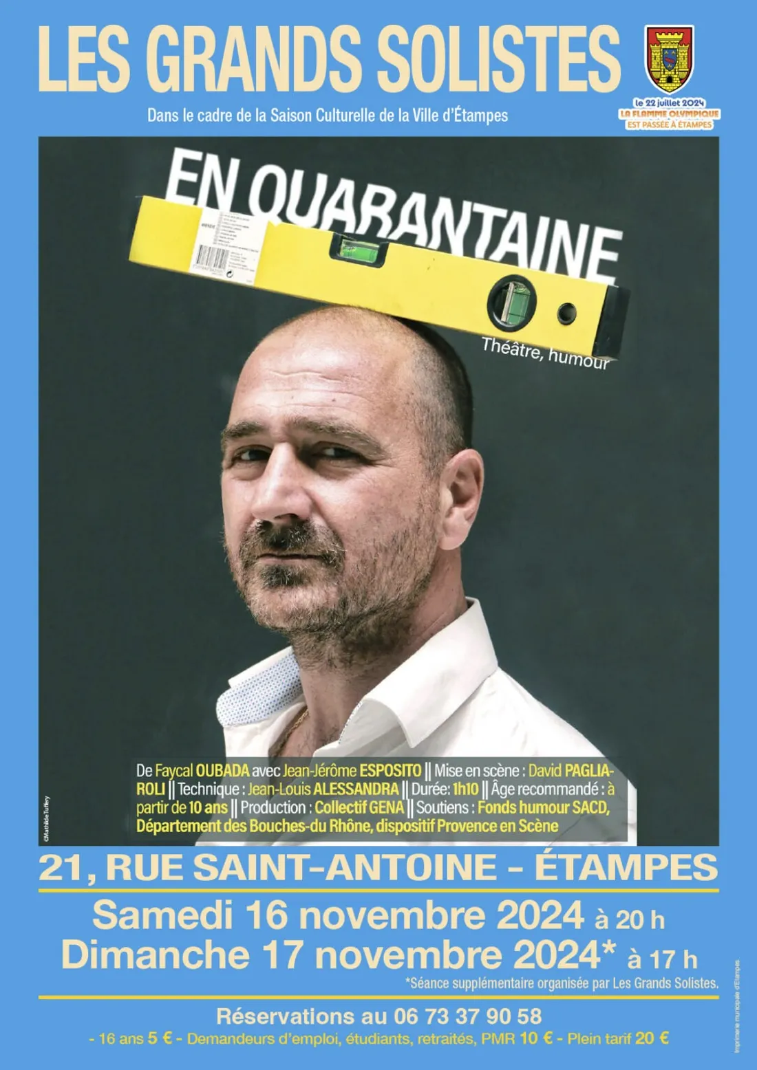 ÉTAMPES (91) - Spectacle : En quarantaine