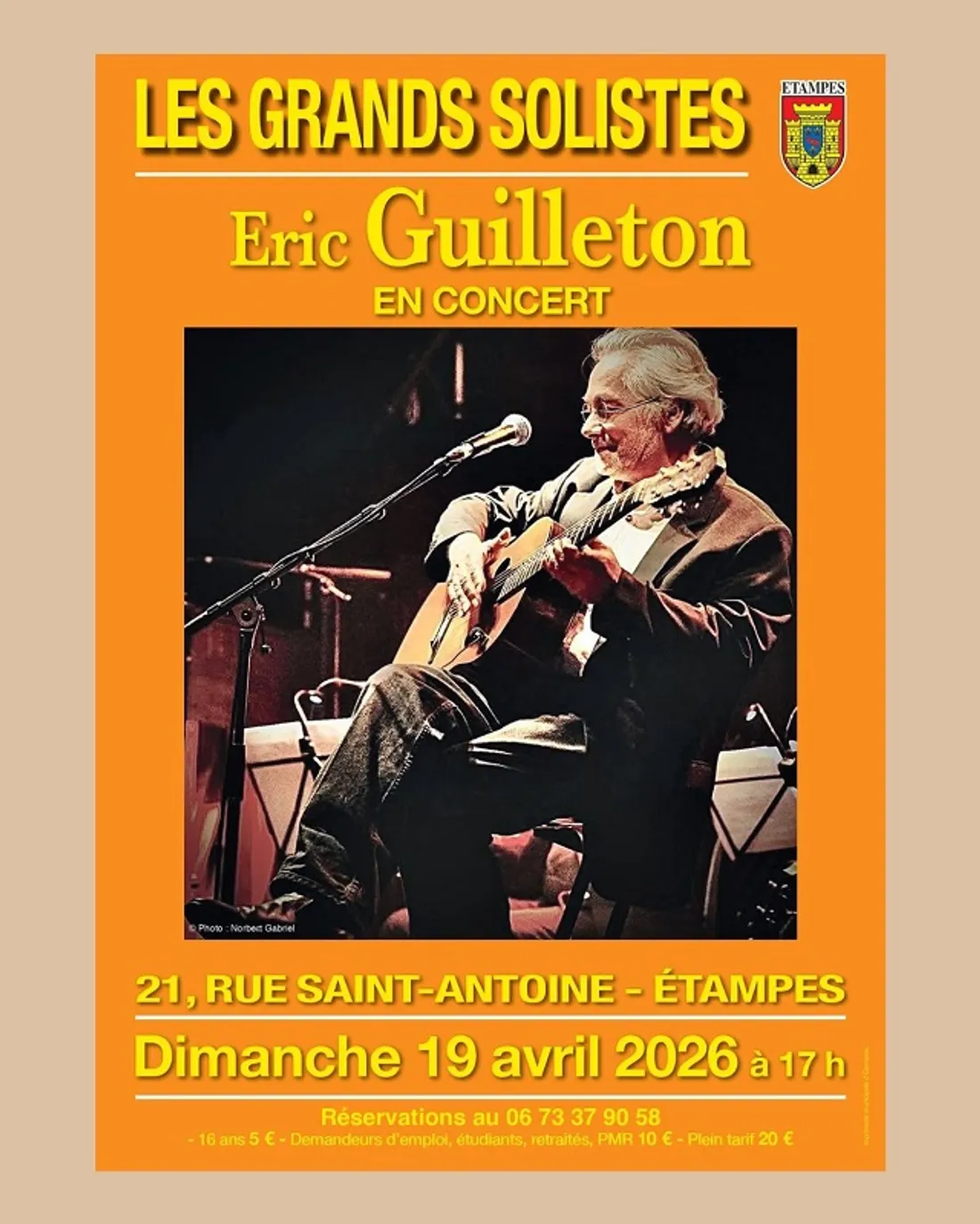 ÉTAMPES (91) - Concert : Éric Guilleton